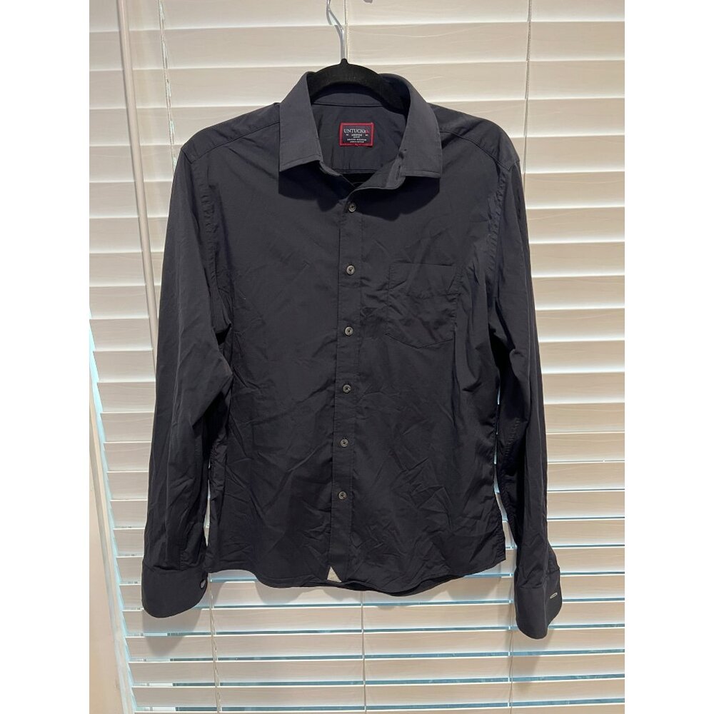 Untuckit Performance Style‎ Long Sleeve Button Up Shirt - Size M